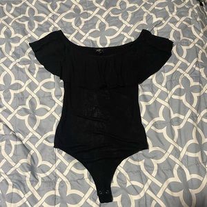 Black Frilly Body Suit by Express 🖤